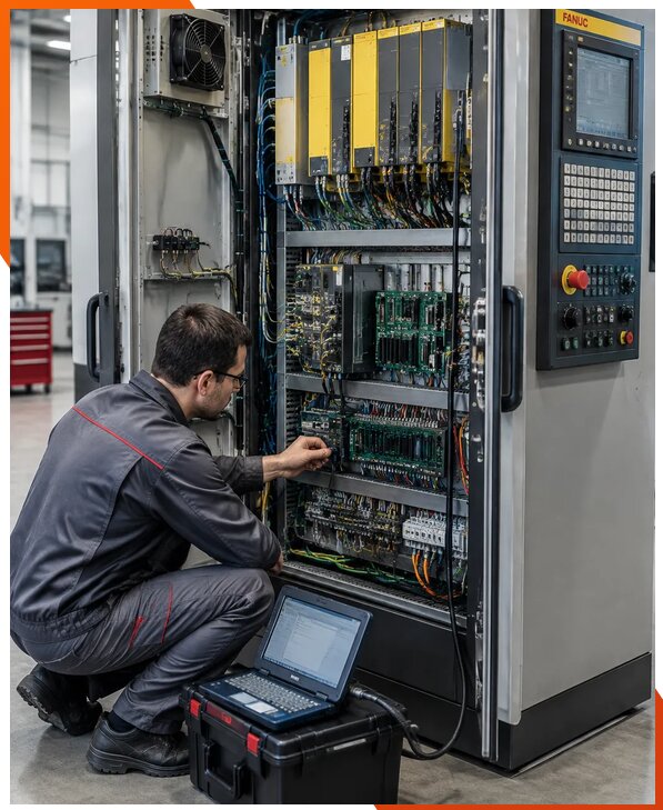 Ремонт систем ЧПУ FANUC промышленных станков в Ревде